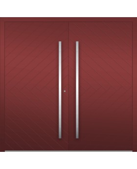 LIM v59 double - prehung double aluminum exterior door with ribs