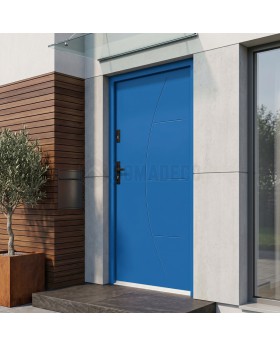 blue hurricane impact steel door