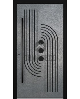 LIM M13 - aluminum door with grey texture of milled metal