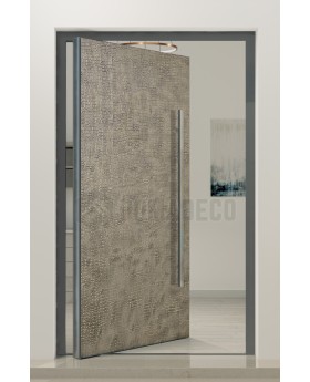 PIVOT M3 - Aluminum pivot entry door coated with liquid metal