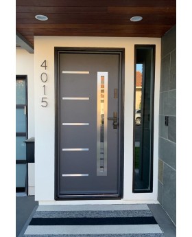 Anthracite security external dark anthracite single steel door 