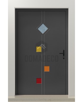 PIVOT Tonel - pivot door with tempered glass insert