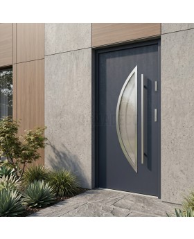 anthracite security single steel door