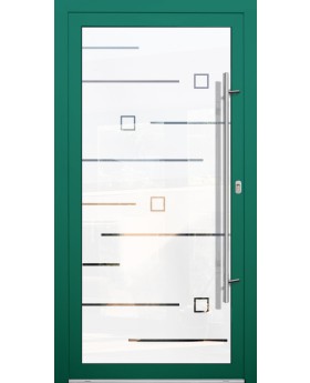 LIM Glass S20 -  aluminum front door milk with transparent decor