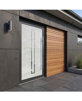LIM Glass S9 - origin frosted front door with transparent decor