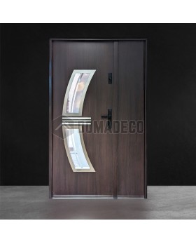 wenge exterior entry door for sale with side panel