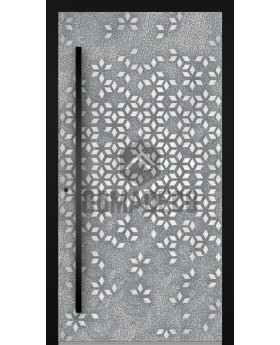 LIM Squares - front aluminum door with squares texture of milled metal
