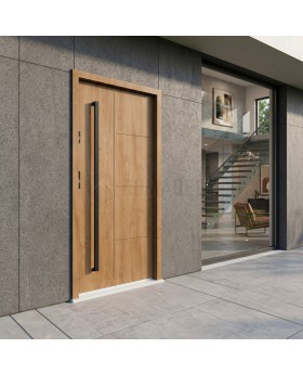 Turners oak weather-resistant steel front door