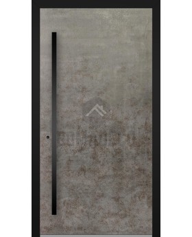 LIM V56 - aluminum entry door covered with sintered quartz