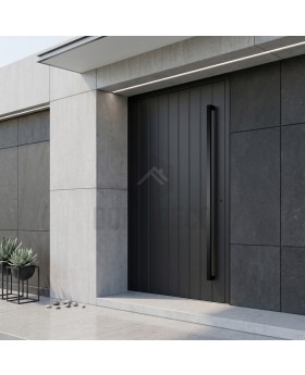 Black main aluminium entrance door