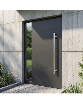 Anthracite modern aluminum front door