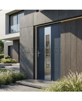 Anthracite aluminum front door