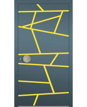 LIM W360 - modern aluminum front door with stripes