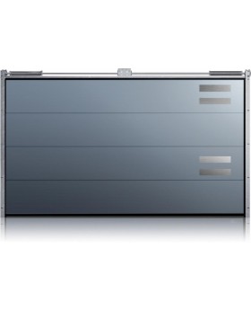 WIS E1D2 -  sectional garage door with silver decorative element