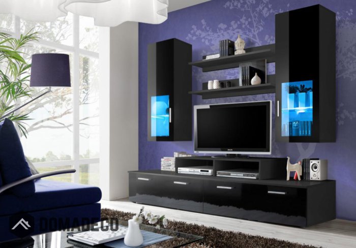 Black high gloss unit discount