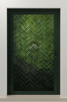 PIVOT FS1 - high-quality aluminum pivot door with fusing glass