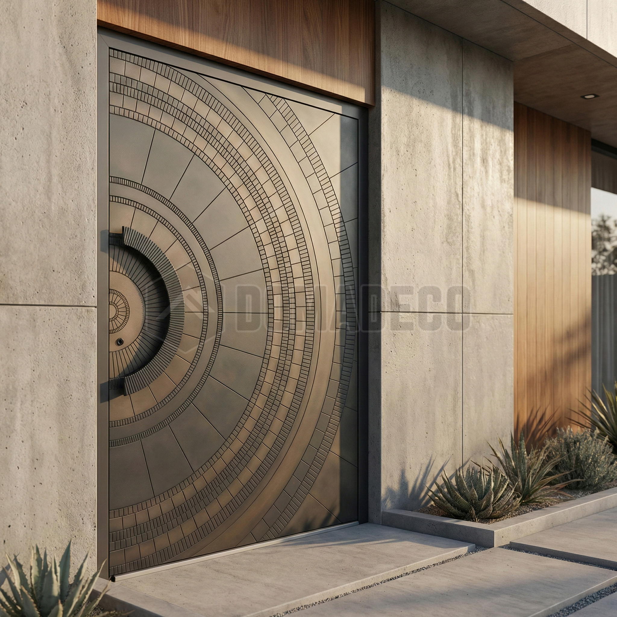 Aluminum front door with Liquid Metal