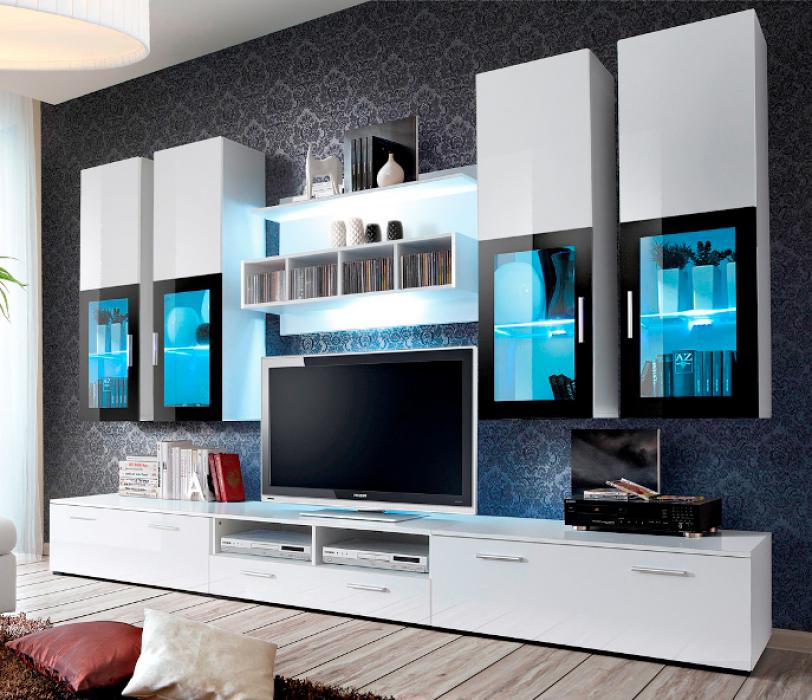 Presto 1 - High gloss white modern tv unit