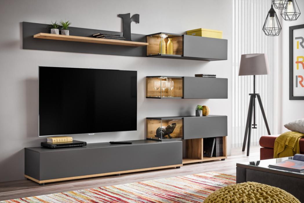 Simi Anthracite modern entertainment  center living  